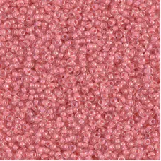 Coral Lined Crystal Luster Miyuki 15/0 seed beads, colour 2200, 8.2g approx.