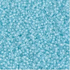 Aqua Mist Lined Crystal Luster Miyuki 15/0 seed beads, colour 2207, 8.2g approx.