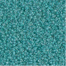 Turquoise Green Lined Crystal AB Miyuki 15/0 seed beads, colour 2208, 8.2g appro...