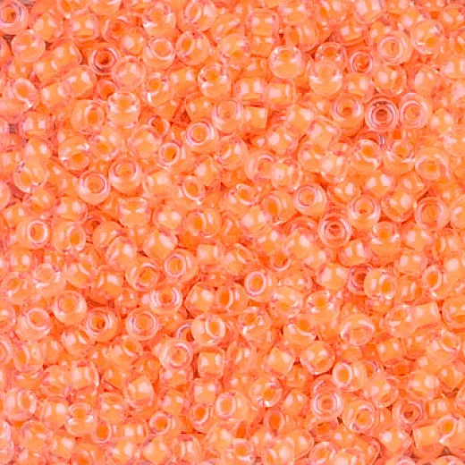 Luminous Creamsicle Miyuki 15/0 seed beads, colour 4298, 8.2g approx.