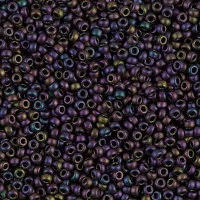 Matte Metallic Plum Emerald Iris Miyuki 15/0 Seed Beads, Colour 2061, 8.2g approx.