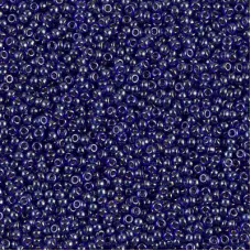 Lined Cobalt Luster Miyuki 15/0 seed beads, colour 2244, 8.2g approx.