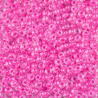 Luminous Hot Magenta Miyuki 15/0 seed beads, colour 4302, 8.2g approx.