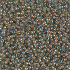 Peach Lined Aqua Luster, Colour 0351 Miyuki 15/0 Seed Beads, 8.2gm apprx.