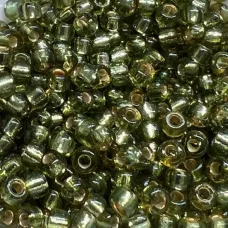 Silver Lined Willow Green Duracoat Miyuki size 8/0 seed beads, colour 4273, 22g ...