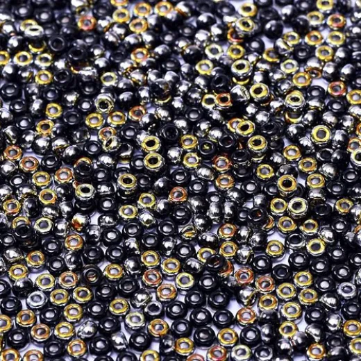 Jet Marea, Miyuki 11/0 Union Seed Beads, Colour 4560, Approx. 22g Jet Marea, Miyuki 11/0 Union Seed Beads, Colour 4560, Approx. 22g