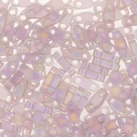 Smoky Amethyst AB Matte Quarter Tila Bead, colour 0142FR, 5.2g approx.