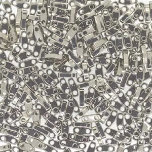 Nickel Plated Quarter Tila Bead, colour 190, 5.2g approx. Nickel Plated Quarter Tila Bead, colour 190, 5.2g approx.