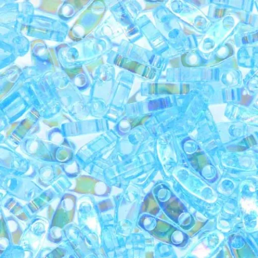 Pale Aqua AB Quarter Tila Bead, colour 260, 5.2g approx. Pale Aqua AB Quarter Tila Bead, colour 260, 5.2g approx.