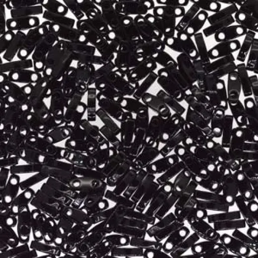 Black Opaque Quarter Tila Bead, colour 401, 5.2g approx. Black Opaque Quarter Tila Bead, colour 401, 5.2g approx.