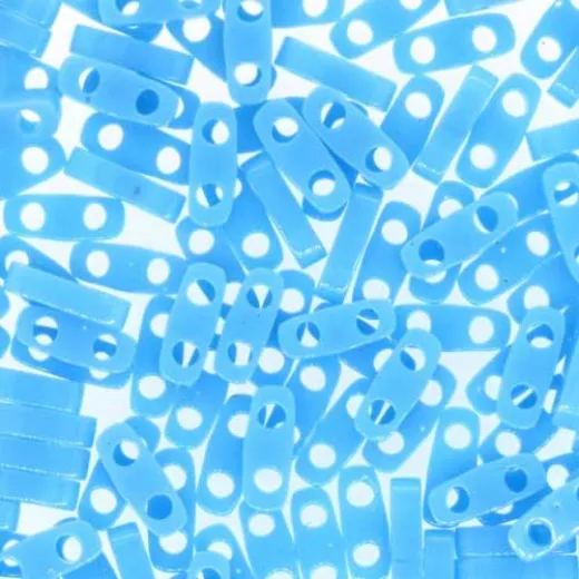 Light Blue Opaque Quarter Tila Bead, colour 413, 5.2g approx. Light Blue Opaque Quarter Tila Bead, colour 413, 5.2g approx.