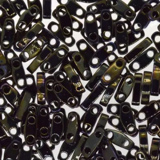 Metallic Brown Iris Quarter Tila Bead, colour 458, 5.2g approx. Metallic Brown Iris Quarter Tila Bead, colour 458, 5.2g approx.