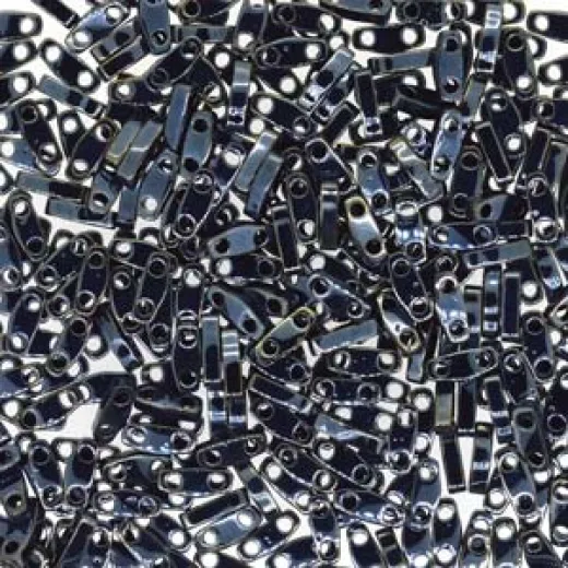 Light Gunmetal Quarter Tila Bead, colour 464, 5.2g approx.