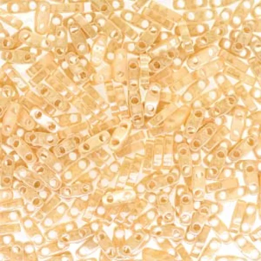 Light Caramel Ceylon Quarter Tila Bead, colour 593, 5.2g approx. Light Caramel Ceylon Quarter Tila Bead, colour 593, 5.2g approx.