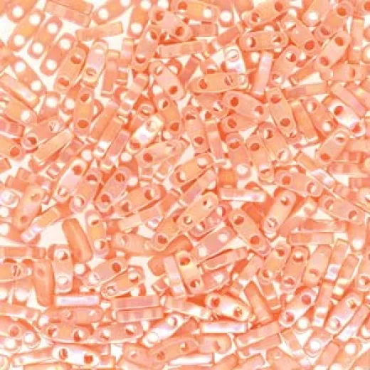 Salmon Opaque Luster Quarter Tila Bead, colour 596, 5.2g approx. Salmon Opaque Luster Quarter Tila Bead, colour 596, 5.2g approx.