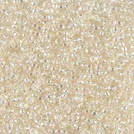 Transparent Crystal Ivory Gold Lustre, Miyuki 15/0 Seed Beads,Colour Code 2442,Bulk Bag, 100g approx. Transparent Crystal Ivory Gold Lustre, Miyuki 15/0 Seed Beads,Colour Code 2442,Bulk Bag, 100g approx.