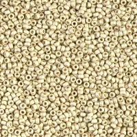 Silver Matte Duracoat Galvanised, Size 8/0 seed beads,, colour 4201F, 22g approx.