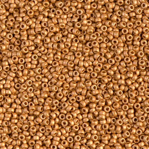 Yellow Gold Matte Duracoat Galvanised, size 15/0, colour 4203F, 8.2g approx. Yellow Gold Matte Duracoat Galvanised, size 15/0, colour 4203F, 8.2g approx.