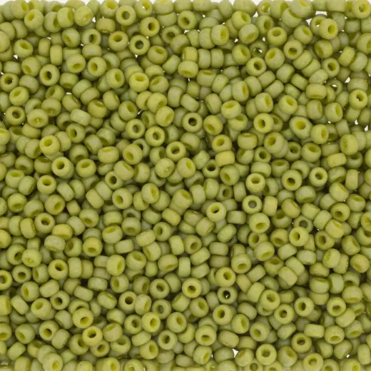 Olive Frost Opaque Glazed Rainbow 6/0 seed beads, colour 4697, 20g approx. Olive Frost Opaque Glazed Rainbow 6/0 seed beads, colour 4697, 20g approx.
