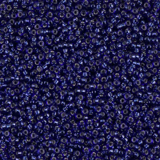 Silver Lined Royal Blue Miyuki 15/0 Seed Beads, 8.2g, Colour 0973 Silver Lined Royal Blue Miyuki 15/0 Seed Beads, 8.2g, Colour 0973