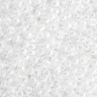 White Pearl Ceylon Miyuki 15/0 Seed Beads, 100g, Colour 0528 White Pearl Ceylon Miyuki 15/0 Seed Beads, 100g, Colour 0528