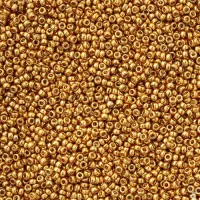 Galvanised Yellow Gold  Colour -1053 (0182) Miyuki 15/0 Seed Beads, 8.2gm apprx.