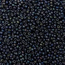 Matte Metallic Indigo Iris Miyuki 8/0 Seed Beads, Colour 2063, 22g approx.