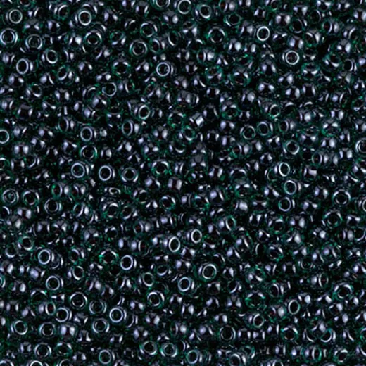 Emerald Luster Green Inside - lined Ruby Miyuki size 15/0 seed beads, colour 0362, 8.2g approx. Emerald Luster Green Inside - lined Ruby Miyuki size 15/0 seed beads, colour 0362, 8.2g approx.