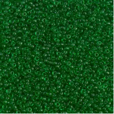 Transparent Green Miyuki Size 15/0 Colour 0146, 8.2gm