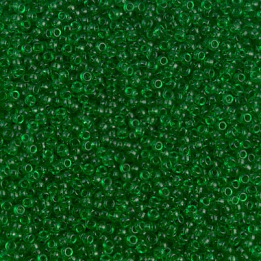 Transparent Green Miyuki Size 15/0 Colour 0146, 8.2gm Transparent Green Miyuki Size 15/0 Colour 0146, 8.2gm