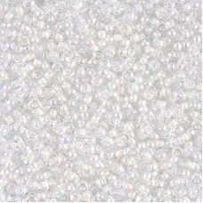 White Lined Crystal AB Miyuki Size 15/0 Colour 0284, 8.2gm