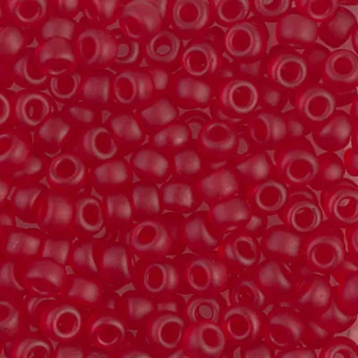 Bulk Bag Matte Ruby Transparent Miyuki 6/0 Seed Beads, 250g, Colour 0141F Bulk Bag Matte Ruby Transparent Miyuki 6/0 Seed Beads, 250g, Colour 0141F