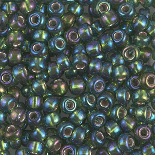 Silver Lined Olive AB Miyuki size 6/0 Colour 1026, 250g Wholesale pack Silver Lined Olive AB Miyuki size 6/0 Colour 1026, 250g Wholesale pack