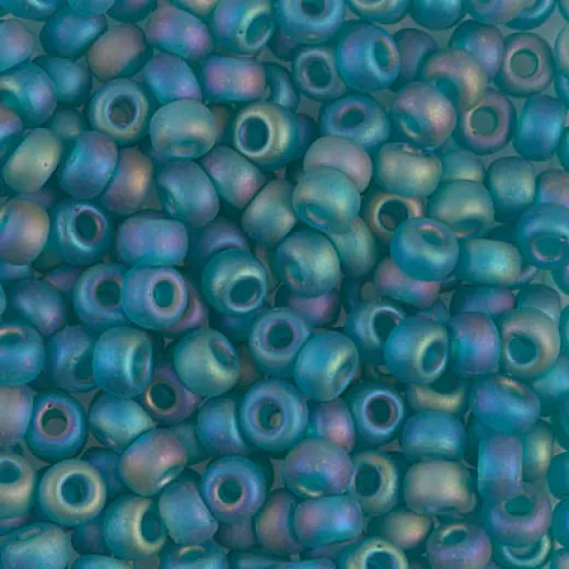 Matte Transparent Teal AB Miyuki size 6/0 Colour 2405FR, 250g approx. Matte Transparent Teal AB Miyuki size 6/0 Colour 2405FR, 250g approx.