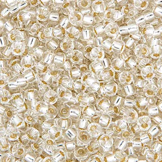 Crystal Silver Lined, Colour 0001 Miyuki 6/0 Seed Beads, 250g approx.