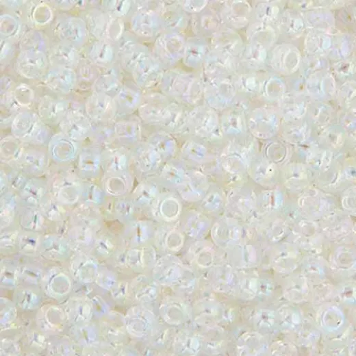 Crystal AB Miyuki size 6/0 Colour 250, 20g approx. Crystal AB Miyuki size 6/0 Colour 250, 20g approx.