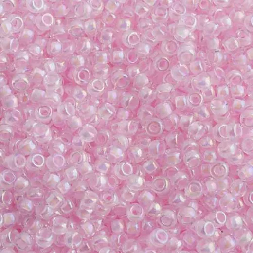 Pink Lined Crystal AB Miyuki 8/0 seed beads, colour 0272, 22gms approx. Pink Lined Crystal AB Miyuki 8/0 seed beads, colour 0272, 22gms approx.