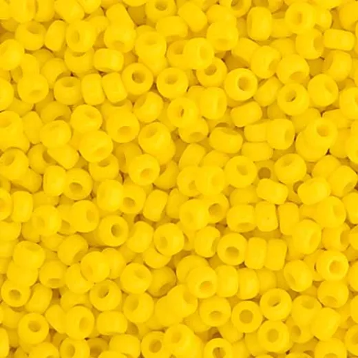 Bulk Bag Yellow Opaque Miyuki 6/0 Seed Beads, 250g, Colour 0404 Bulk Bag Yellow Opaque Miyuki 6/0 Seed Beads, 250g, Colour 0404
