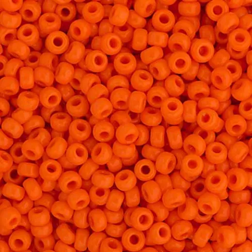 Orange Opaque Miyuki size 6/0 Colour 0406, 20g approx. Orange Opaque Miyuki size 6/0 Colour 0406, 20g approx.