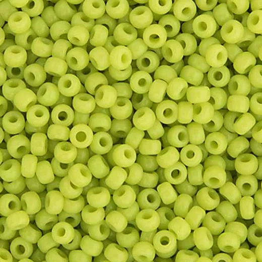 Bulk Bag Chartreuse Opaque Miyuki 6/0 Seed Beads, 250g, Colour 0416 Bulk Bag Chartreuse Opaque Miyuki 6/0 Seed Beads, 250g, Colour 0416