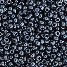 Gunmetal Miyuki size 6/0 Colour  0451, 20g approx.