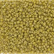 Pistachio Frost Opaque Glazed Rainbow 6/0 seed beads, colour 4693, 20g pack