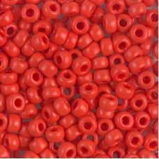 Red Vermilion Opaque Miyuki size 6/0 Colour  0407, 20g approx.