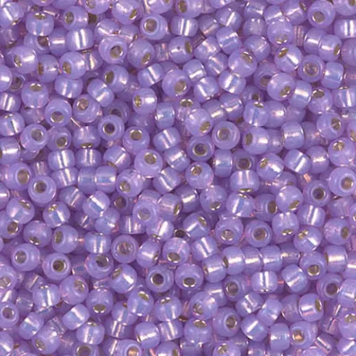 Lilac S/L Opal Dyed Alabaster Miyuki Size 8/0 seed beads, Colour 574, 22gm Lilac S/L Opal Dyed Alabaster Miyuki Size 8/0 seed beads, Colour 574, 22gm