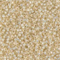 Butter Cream Silver Lined Alabaster Miyuki Size 8/0 seed beads, Colour  0577, 22gm