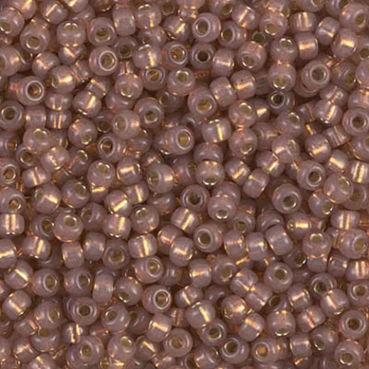 Rose Bronze Silver Lined Dyed Alabaster Miyuki 8/0 Seed Beads, 250g, Colour 0641 Rose Bronze Silver Lined Dyed Alabaster Miyuki 8/0 Seed Beads, 250g, Colour 0641