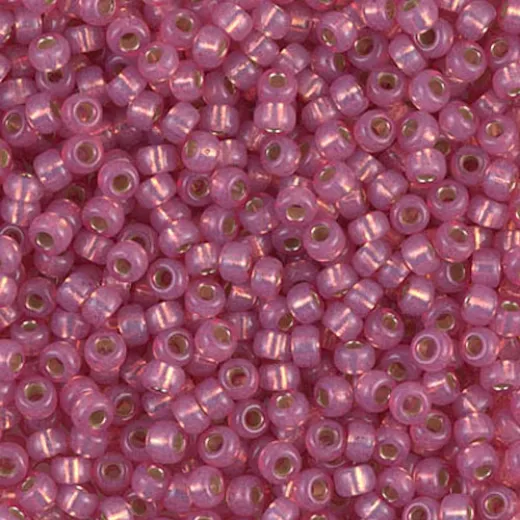 Dark Rose S/L Dyed Alabaster Miyuki Size 8/0 seed beads, Approx 22 Grams Colour 645 Dark Rose S/L Dyed Alabaster Miyuki Size 8/0 seed beads, Approx 22 Grams Colour 645