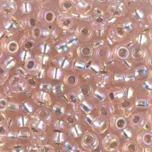 Light Blush Silver Lined Miyuki Size 8/0 seed beads, Colour 1023, 250gm Light Blush Silver Lined Miyuki Size 8/0 seed beads, Colour 1023, 250gm