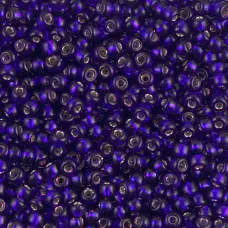 Dyed Silver Lined Dark Violet, Miyuki Size 8/0 seed beads,, Colour 1427, 22gm