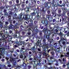 Amethyst Lined Crystal AB Miyuki Size 8/0 seed beads, Colour 0274, 22gm